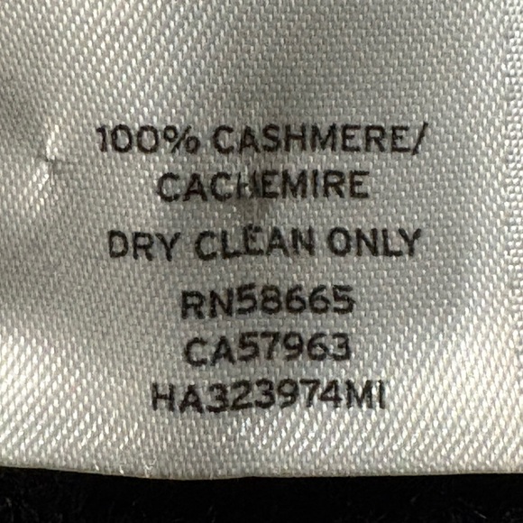 Cashmere Black Soft Open Front Waterfall Shawl Collar Cardi. Nordstrom Halogen - Picture 3 of 12